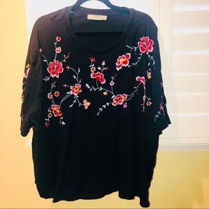 EMBROIDERED FLORAL SHIRT